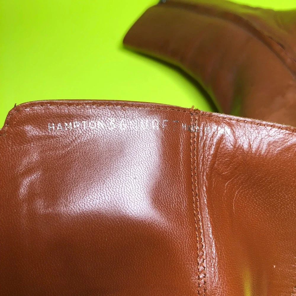Bally Hampton Ankle Boots Women 6 US Cognac Brown Leather Pointed Toe Italy